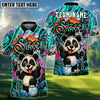 BlueJose Street Swing Panda Golf Polo Shirt, Customized Name & Team Name 3D Shirts (4 Colors)