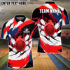 BlueJose Bowling Color Wave Customized Name, Team Name 3D Shirt (4 Colors)