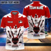 BlueJose Bowling And Pins Ice Age Pattern Customized Name Women Polo Shirt (5 Colors)