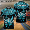 BlueJose Bowling And Pins Ink Pattern Customized Name 3D Shirt (5 Colors)