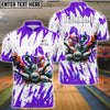 BlueJose Bowling And Pins Ink Broken Pattern Customized Name 3D Shirt (5 Colors)