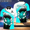 BlueJose Bowling and Pins Broken Multicolor Personalized Name Team Name 3D Shirt, Personalized Shirts For Bowling Players