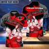 BlueJose Bowling Ball And Pins Multicolor Personalized Name 3D Shirt, Personalized Shirts For Bowling Players