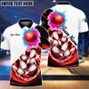 BlueJose Bowling Strike Paint Color Personalized Name, Team Name 3D Shirt
