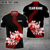 BlueJose Bowling Ball and Pins Break Personalized Name, Team Name 3D Shirt
