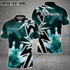BlueJose Bowling And Pins Smoke Premium Customized Name 3D Shirt (4 Colors)