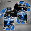 BlueJose Bowling And Pins Premium Super Customized Name 3D Shirt (4 Colors)