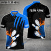 BlueJose Bowling And Pins Color Scratch Customized Name 3D Shirt (4 Colors)