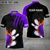 BlueJose Bowling And Pins Color Scratch Customized Name 3D Shirt (4 Colors)