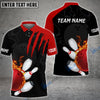 BlueJose Bowling And Pins Color Scratch Customized Name 3D Shirt (4 Colors) Personalized Shirts For Bowling Players
