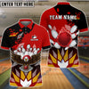 BlueJose Bowling And Pins Diamond Pattern Customized Name 3D Shirt (5 Colors)