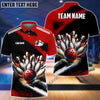 BlueJose Bowling And Pins Marble Pattern Customized Name 3D Shirt (4 Colors)