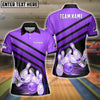 BlueJose Bowling And Pins Windmill Pattern Customized Name 3D Shirt for Women (5 Colors)