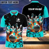 BlueJose Bowling And Pins Diamond Broken Customized Name, Team Name 3D Shirt (4 Colors)