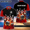 BlueJose Bowling And Pins Diamond Broken Customized Name, Team Name 3D Shirt (4 Colors)