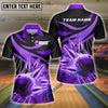 BlueJose Bowling And Pins Broken Pattern Customized Name, Team Name 3D Shirt for Women (4 Colors)
