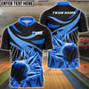 BlueJose Bowling And Pins Broken Pattern Customized Name, Team Name 3D Shirt (4 Colors)