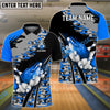 BlueJose Bowling And Pins Runway Customized Name 3D Shirt (4 Colors)