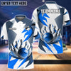 BlueJose Bowling And Pins Light And Shadow Customized Name, Team Name 3D Shirt (4 Colors)
