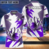 BlueJose Bowling And Pins Light And Shadow Customized Name, Team Name 3D Shirt (4 Colors)