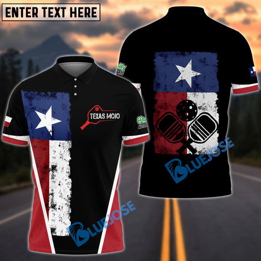BlueJose Pickleball Texas Flag Personalized Shirt For Scott