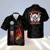 BlueJose Funny Flame Skull Bowling Team Personalized Name Hawaiian Shirt