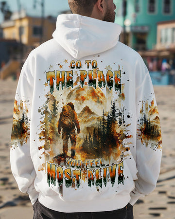 GO TO THE PLACE YOU FEEL MOST ALIVE BIGFOOT ALL OVER PRINT - TLPQ0510241
