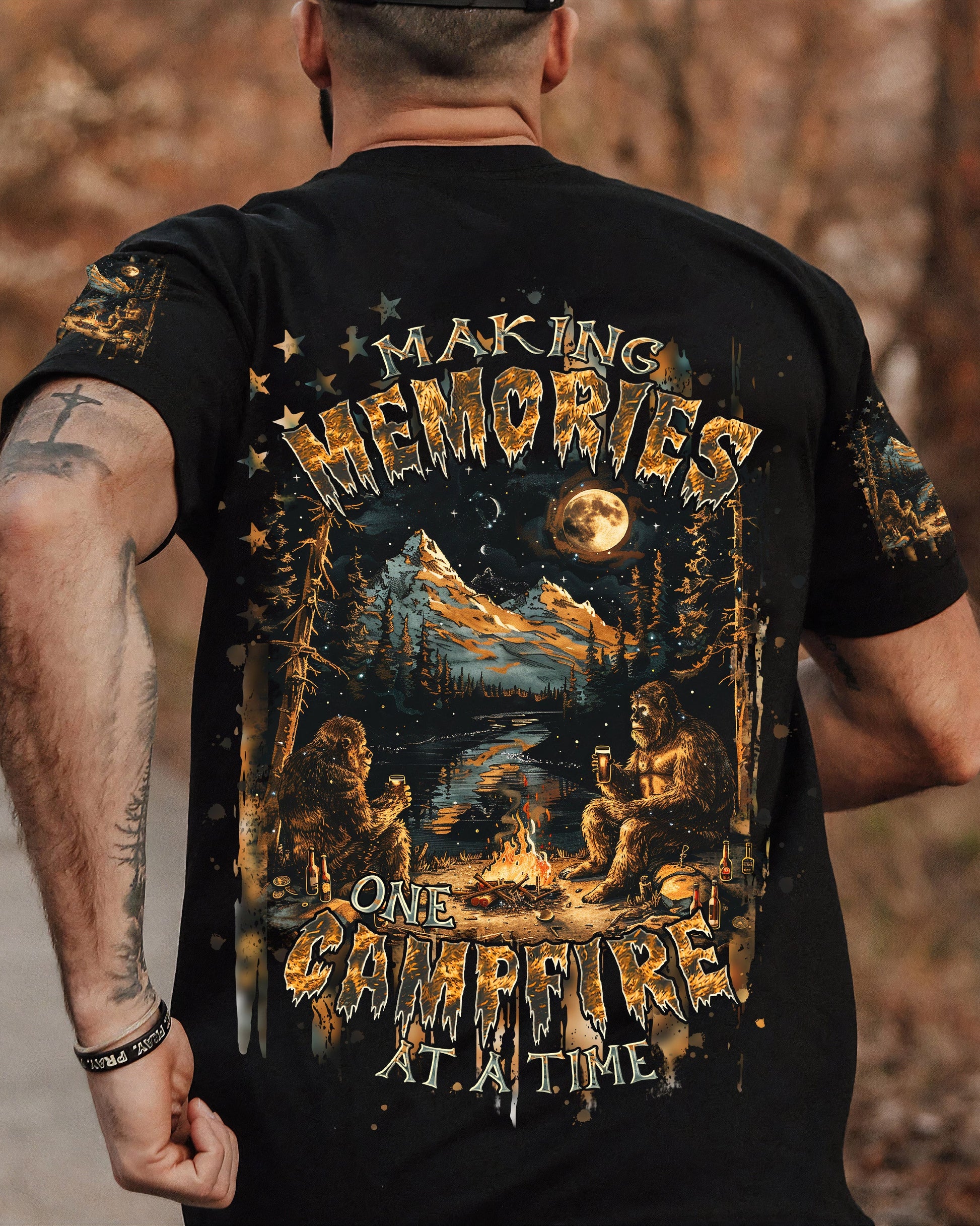 MAKING MEMORIES ONE CAMPFIRE AT A TIME BIGFOOT ALL OVER PRINT - TLPQ2608244