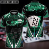 BlueJose Poker Green Fire Personalized Name, Team Name Unisex Shirt