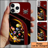 BlueJose Billiard Leather Pattern Personalized Name Phone Case