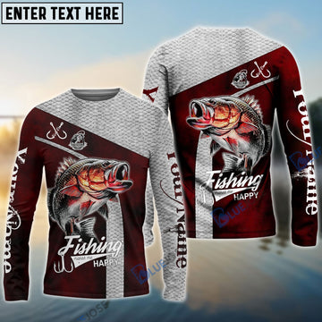 BlueJose Personalized Fishing Red Custom Name Shirt