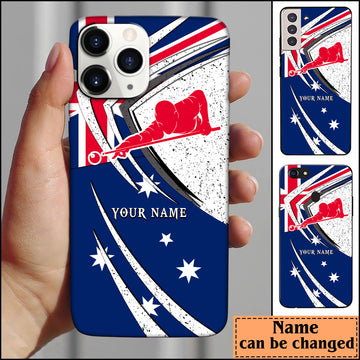 BlueJose Billiard USA Flag Personalized Name Phone Case