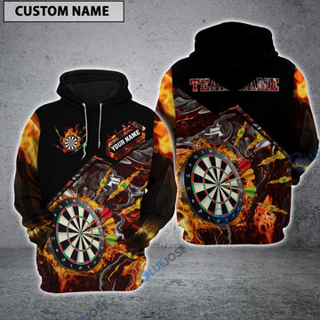 BlueJose Dart Fire Personalized Name, Team Name Hoodie