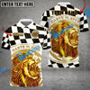 BlueJose Darts Lion Caro Pattern Personalized Name, Team Name Shirt (4 Colors)