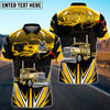 BlueJose Truck Thunder Lights Multicolor Option Personalized Name 3D Polo Shirt For Truck Driver