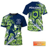 Pickleball, Scritch Woman Green Blue Pattern Personalized Name 3D Tshirt Gift For Pickleball Player