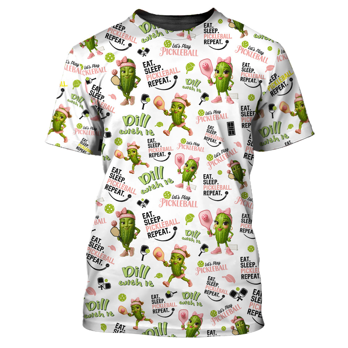 Eat Sleep Pickleball Repeat' Pickleball Outfits for Women, Funny Pink Pickleball Ladies Apparel
