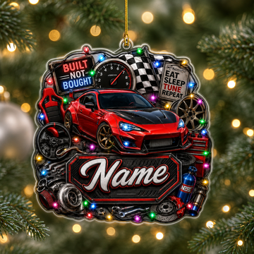 Bluejose Personalized Garage Car Enthusiast Acrylic Ornament