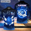 BlueJose Personalized Name and Team Name Thunder Color Bowling and Pins 3D Shirt