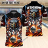 BlueJoses Eagle Power Bowling And Pins Customized Name 3D Shirt