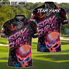BlueJose Urban Skull Golf Polo Shirt, Customized Name & Team Name 3D Shirts (4 Colors)