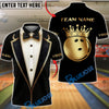 BlueJose Bowling Luxury Tuxedo Crown Ball Personalized Name, Team Name 3D Shirt