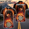 BlueJose Darts Fiery Eagle Dartboard Customized Name, Team Name 3D Shirt (4 Colors)