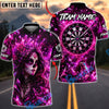BlueJose Darts Crystal Crown Sugar Skull Girl Personalized Name, Team Name Unisex Shirt (4 Colors)
