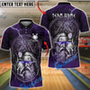 BlueJose Bowling Odin Rune Lightning Graphic Customized Name, Team Name 3D Shirt (4 Colors)