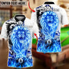 BlueJose Billiards Ball 8 Lion Electric Lightning Power Design Personalized Name Shirt (4 Colors)