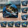 BlueJose Fishing Blue Lightning Water Splash Personalized Name Classic 3D Cap Personalized Cap (13 Breeds)