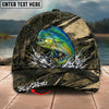BlueJose Fishing Grass Camouflage Water Splash Personalized Name Classic 3D Cap Personalized Cap (13 Breeds)