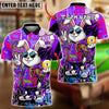 BlueJose Billiards Ball 9 Rabbit Funny Cute Graffiti Style Personalized Name Shirt (4 Colors)