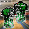 BlueJose Bowling And Pins Blazing Customized Name 3D Shirt (6 Colors)